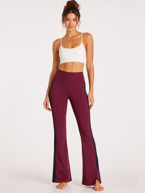Beyond Yoga Pants - Beyond Yoga Spacedye High Waist Bootcut Pants XL Burgundy Wine